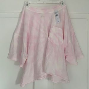 American Eagle Pink and White Tye Dye Crop Top